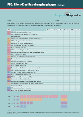 Fragebogen zur postpartalen Erkrankung